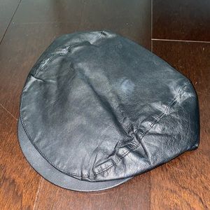 Leather Paperboy Hat - Kenneth Cole